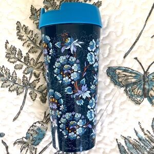 Vera Bradley NWOT Blue Floral Travel Mug